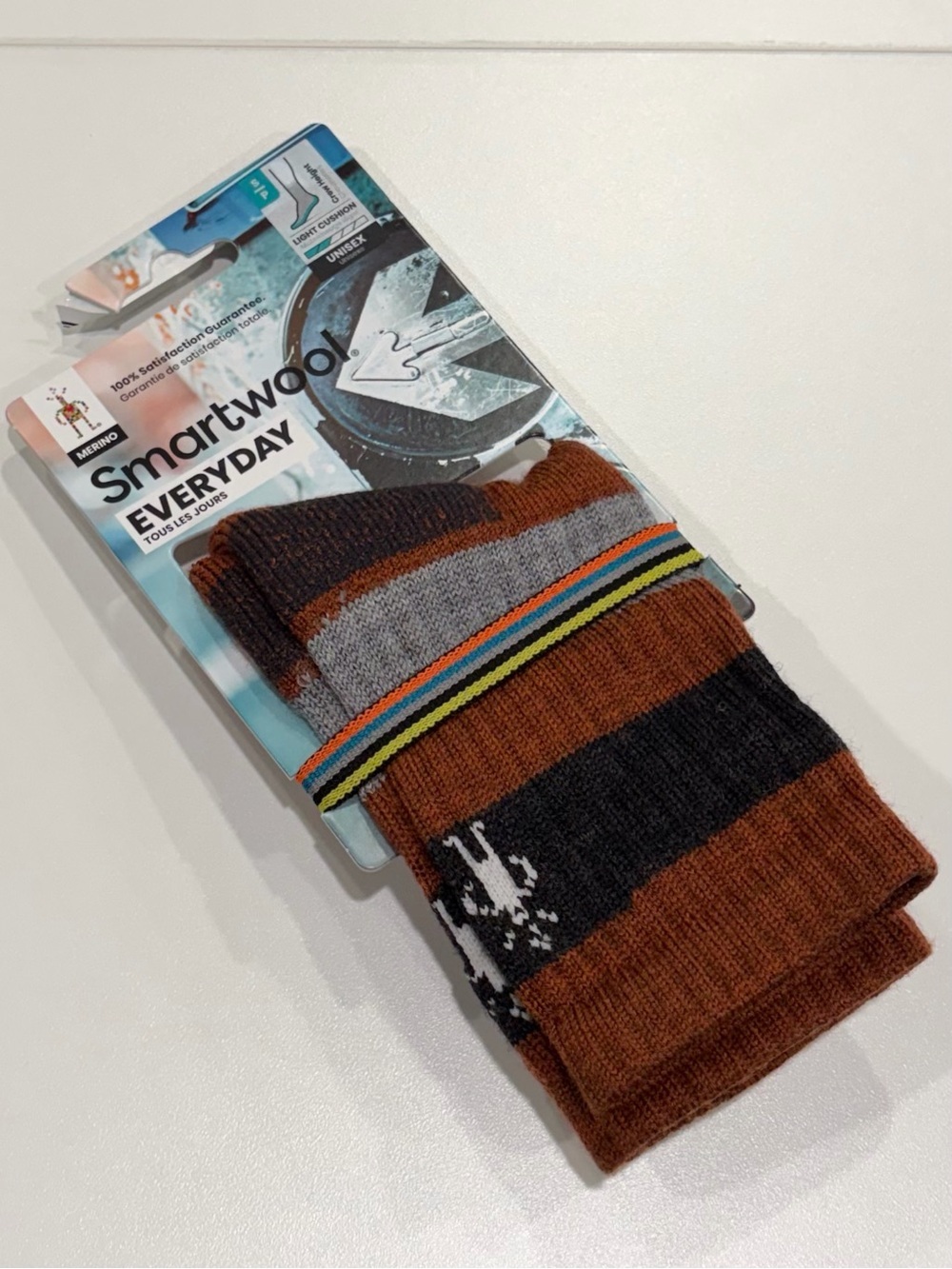 SmartWool Men's Small Everyday Barnsley Sweater Socks Picante NWT Stripes Red
